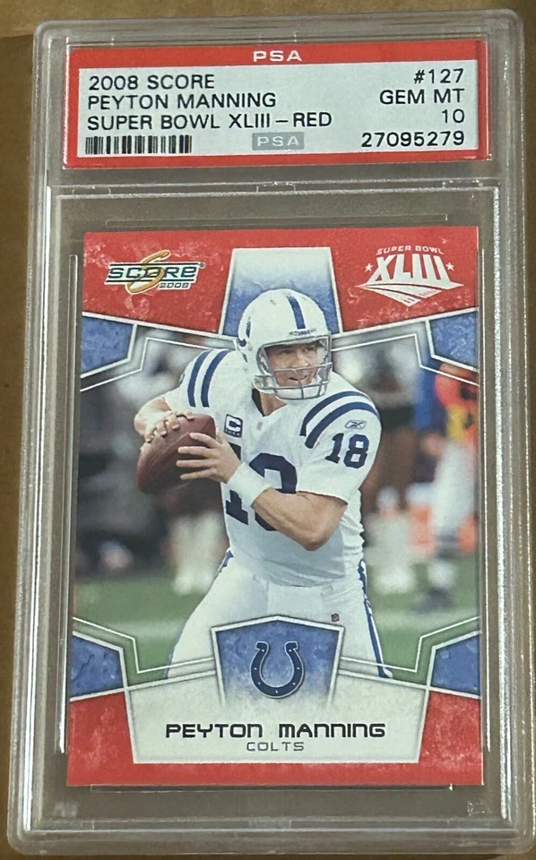 PEYTON MANNING 2008 PANINI SCORE SUPER BOWL RED PSA 10 - Image 1 of 1