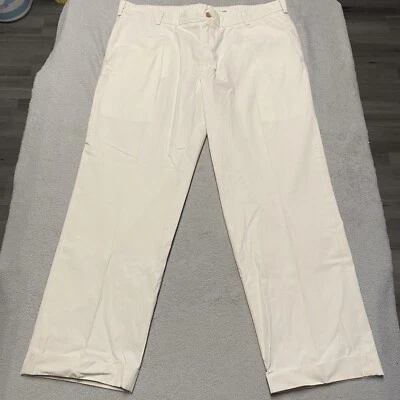 Bills Khakis M2 Pants Mens 40x28.5 Ivory Cuffed Flat Front USA Preppy - Image 1 of 4
