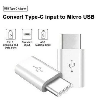 Micro USB Female to Type C Male Converter USB-C Adapter Converter P6R6 - Image 1 of 4