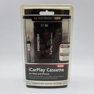 Monster Cassette Tape Adapter 3ft iCarPlay 800 for iPod iPhone *FACTORY SEALED* - Picture 1 of 2
