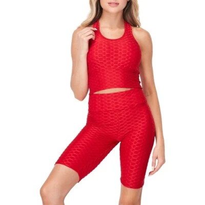 Women's 2 Piece Yoga Outfit - Sports Bra & Shorts Workout Set - Image 1 of 3