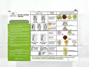 Brieftons 10 Klingen Spiralisierer stärkster und schwerster Gemüse Spiralschneider - Bild 1 von 5