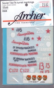 Archer Fine Transfers 35029 - Soviet T34/76 Turret Markings - Bild 1 von 2