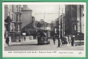 🌞TRANVÍA PORTSMOUTH, PALMERSTON ROAD c. 1921: FOTO REAL PAMLIN😊COMPRA 2 OBTÉN 1 GRATIS - Imagen 1 de 1