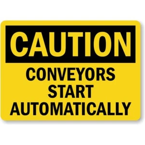 Automatic Conveyors Caution Aluminum Weatherproof Sign p975 - Picture 1 of 1