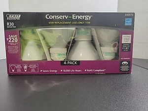 Feit R30 Reflector Conserv Energy 65W Replacement Light Bulbs 4-Pack #440076 New - Picture 1 of 4