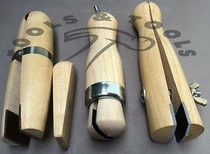 3 STÜCK HOLZ RING KLEMME HARTHOLZ SCHMUCK BASTELN EINSEITIG DOPPELENDIG LEDER KIEFER - Bild 1 von 2