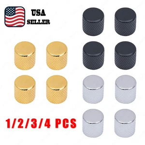 1-4 Pcs Metal Guitar Flat Top Volume Tone Knobs For Gibson Les Paul SG 3 Colors - Picture 1 of 21