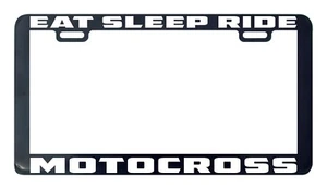 Eat sleep ride motocross license plate frame holder - Bild 1 von 3