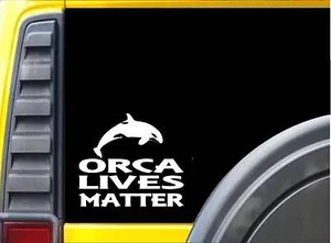 Calcomanía Orca Lives Matter k119 6 pulgadas orca wallena - Imagen 1 de 1
