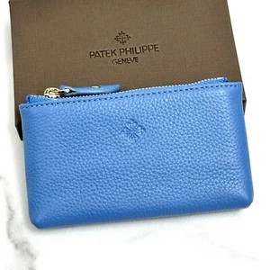 Patek Philippe Bolso Cartera Cuero Azul Azul Azul AD VIP Regalo - Imagen 1 de 8