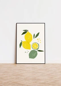 Zitronenposter | Wandkunst | Einzigartiges Poster - Bild 1 von 6