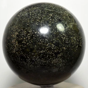 HUGE 3.6" 2.6lb Green Nephrite "Inca Jade" Crystal Sphere Natural Mineral Peru - Picture 1 of 4