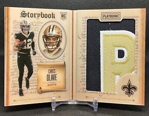 CHRIS OLAVE 2022 Panini Playbook Football Storybook Rookie Patch RC #'d /25