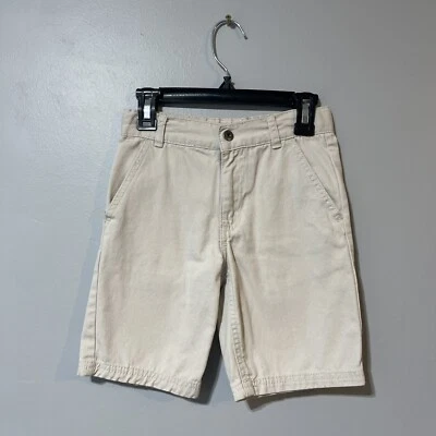 Pantalones Cortos Calvin Klein Niños Talla 6 Caqui 100% Algodón Frente Plano Foto 1 de 4