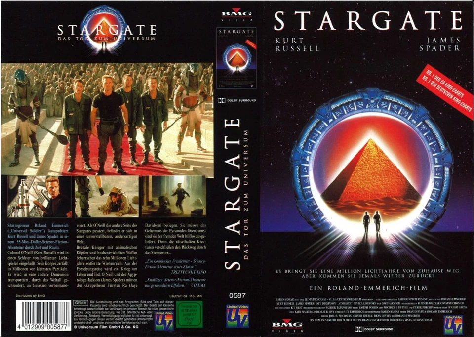 Stargate - Roland Emmerich - Kurt Russell James Spader - (VHS Cassette) - Bild 1 von 1