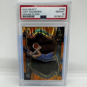 2022 Select CHET HOLMGREN Orange Flash Courtside PSA 10 #296 Rookie RC Thunder - Picture 1 of 4