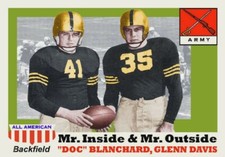 DOC BLANCHARD GLENN DAVIS MR INSIDE & MR OUTSIDE 55 ACEOT ART CARD BUY 5 GET 1