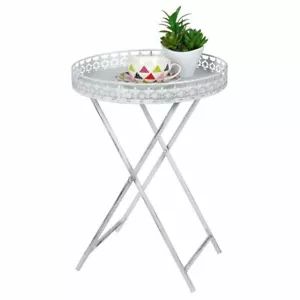 Tablett-Tisch 40cm Klapptisch Serviertablett Beistelltisch Kaffeetisch Metall - Bild 1 von 2