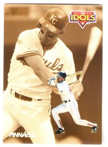 WADE BOGGS - GEORGE BRETT  1992 PINNACLE THE IDOLS #282