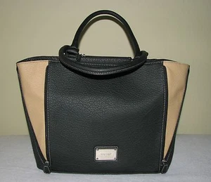 NINE WEST LORISSA TOTE HANDBAG IN COLOR "BLACK / LATTE" - MSRP $98.00 - NWT - Picture 1 of 5