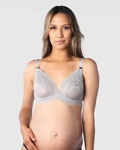 UK38FF Project Me Hotmilk Heroine Plunge Bra Magnetic NursingClips SILVER £39.99 - Picture 1 of 24