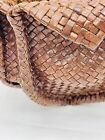 Vintage Handmade One Of A Kind Leather Basket 6” High x 9” Wide