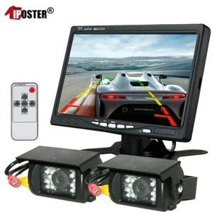 2x sistema de cámara de reversa monitor de marcha atrás 7"" camión/semirremolque/camión de caja/casa rodante/furgoneta - Imagen 1 de 13