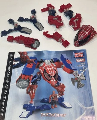 Mega Bloks 1926 Marvel Spider-Man 3 Mecánicos Piezas y Manual Foto 1 de 4