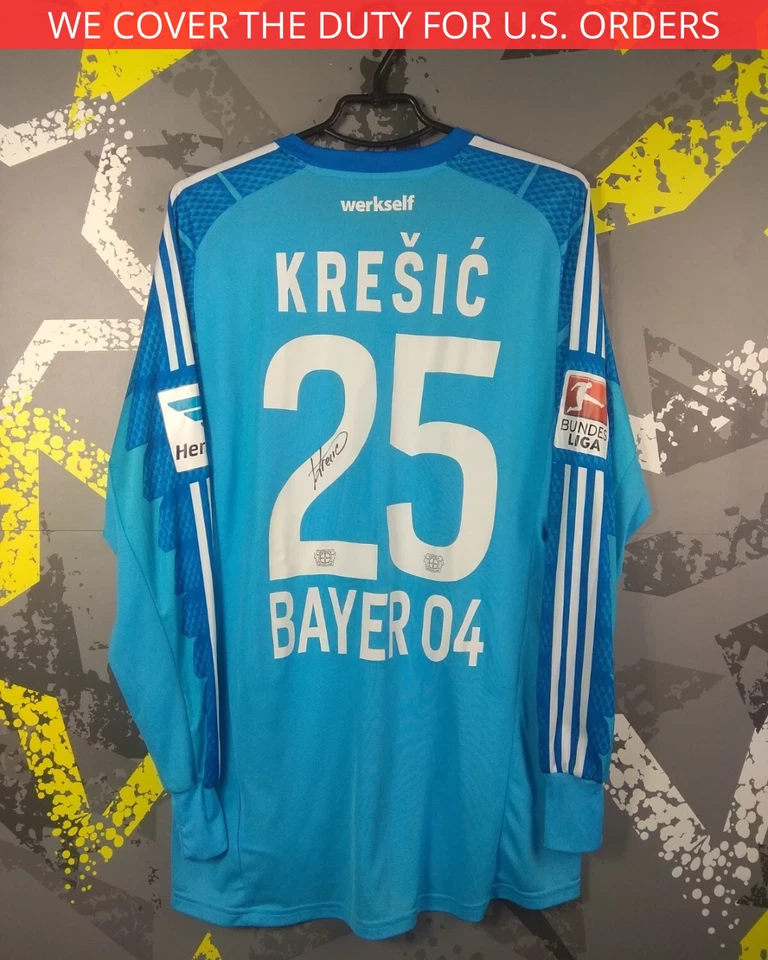 Kresic Bayer 04 Leverkusen MATCH WORN Goalkeeper football shirt 2014 - 2015 ig93 - Image 1 of 4