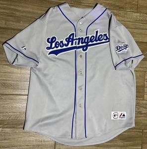 Vintage Los Angeles Dodgers MLB Baseball Majestic Gray Jersey Size 2XL / XXL - Picture 1 of 3