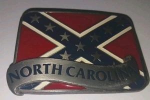 BELT BUCKLE - MOTORCYCLE - NORTH CAROLINA - Made In USA - Picture 1 of 8