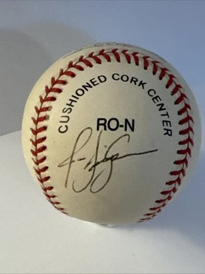 JASON ISRINGHAUSEN Autographed SIGNED OMLB NL Coleman Baseball NEW YORK METS - Image 1 of 2