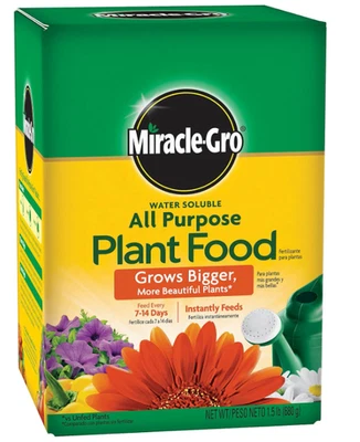 Miracle-Gro Water Soluble All Purpose Plant Food, For All Plant Types, 1.5 lb. - Image 1 of 4