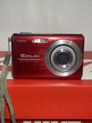 Casio EXILIM EX-Z75 | 7.2MP Digital Camera Red w/ Batteries Tested & Working! - Image 1 of 4