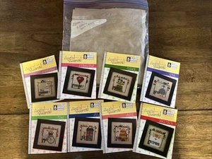 Heart In Hand Cross Stitching Kit With 8 Patterns New! Floss And Fabric - Picture 1 of 4