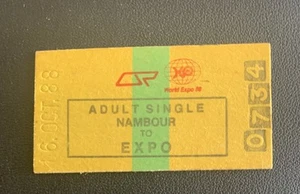 Vintage Railway Queensland Single Ticket World Expo 88 Nambour To Expo - Picture 1 of 2