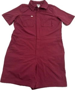 Duluth Trading Damen großes Erbstück Gartenarbeit 7" kurzer Overall Himbeere - Bild 1 von 8