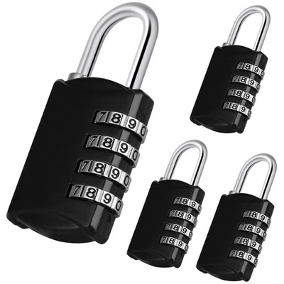 Combination-Padlock 4-Digit-Gym-Locker-Lock - 8 PCS Resettable Combo Lock1915 - Image 1 of 4