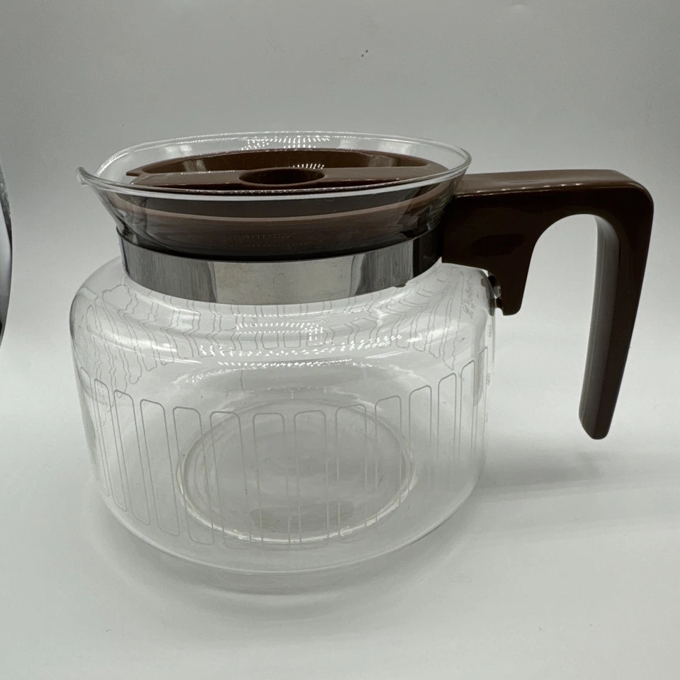 Jarra de repuesto para cafetera Proctor Silex vintage de 10 tazas mango retro marrón Foto 1 de 4