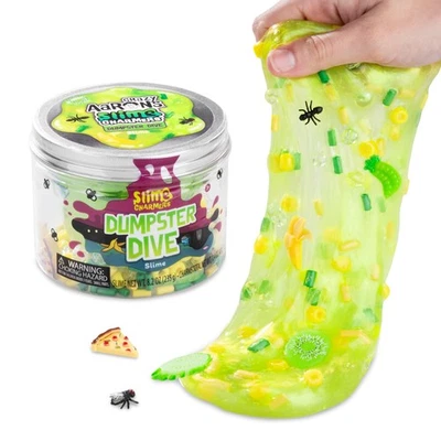 Crazy Aaron's Slime Charmers - Buceo en contenedor de basura - Slime de agua verde claro, sensorial Foto 1 de 4