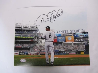 Derek Jeter Autografiado Yankees de Nueva York Firmado Color 8x10 Foto Steiner Holo/Certificado de Autenticidad Foto 1 de 2