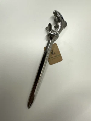 Silver Plated Salmon Letter Opener In the Country Orchid Designs - Image 1 of 4