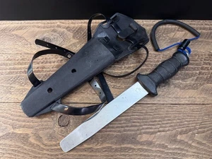 WENOKA 9094 Stainless Scuba Divers Abalone Pry Bar Dive Tool w/ Leg Sheath Japan - Picture 1 of 13