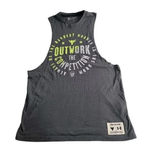 Under Armour UA Mens Project Rock Outwork Tank Top Shirt Size M Muscle Tee In EC - Bild 1 von 7