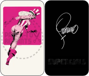 SUPERGIRLS CALENDAR ARTWORK - AUGUST - ART CARD - VINTAGE REPRINT - Picture 1 of 1