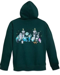 Felpa con cappuccio e zip intera Disney Parks Haunted Mansion Ghost Cuties verde adulto XL NUOVA CON ETICHETTE - Foto 1 di 6