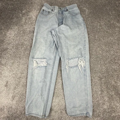 Eddie Bauer Jeans Womens 10 Petite Relaxed Straight Distressed Light Blue Denim - Image 1 of 4