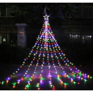 Christmas Decorations Outdoor,11.5 ft 317 LED Star Christmas Tree Lights,8 Modes - Picture 1 of 10