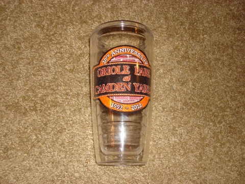 Baltimore Orioles O's Tumbler Mug Cup 20th Anniversary Camden Yards 2012 SGA Cover